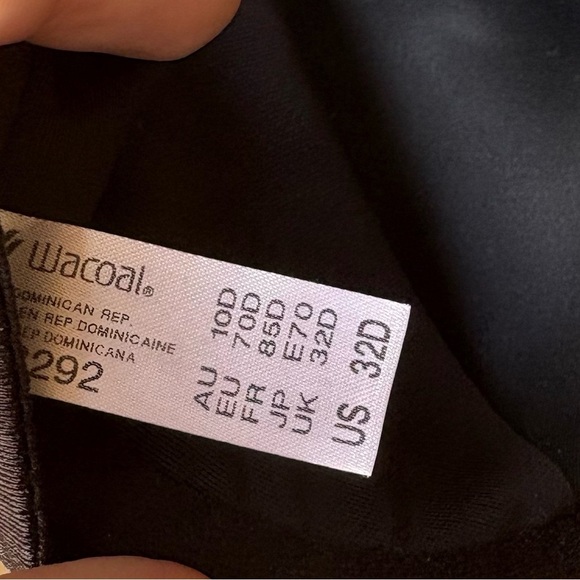 Wacoal T-Shirt Open Front Black Underwire Bra NWT 32D - Picture 4 of 5